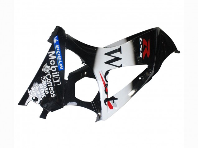 2007-2008 Suzuki GSXR 1000 Motorcycle Fairings - Glossy Black White West Canada for Sale