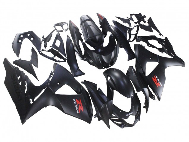 2007-2008 Suzuki GSXR 1000 Motorcycle Fairings - Matte Black Red Decal Canada for Sale