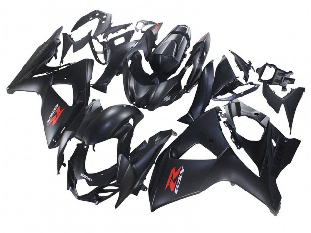 2007-2008 Suzuki GSXR 1000 Motorcycle Fairings - Matte Black Red Decal Canada for Sale