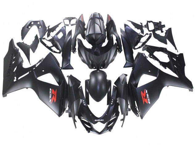 2007-2008 Suzuki GSXR 1000 Motorcycle Fairings - Matte Black Red Decal Canada for Sale