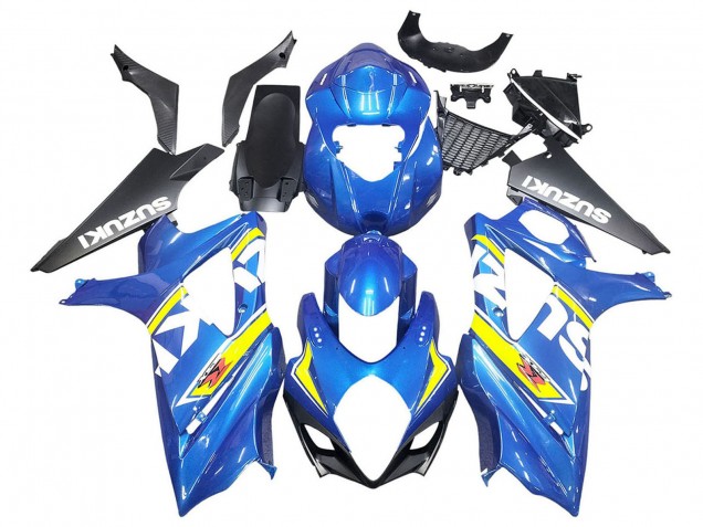 2007-2008 Suzuki GSXR 1000 Motorcycle Fairings - Blue Yellow Black Canada for Sale