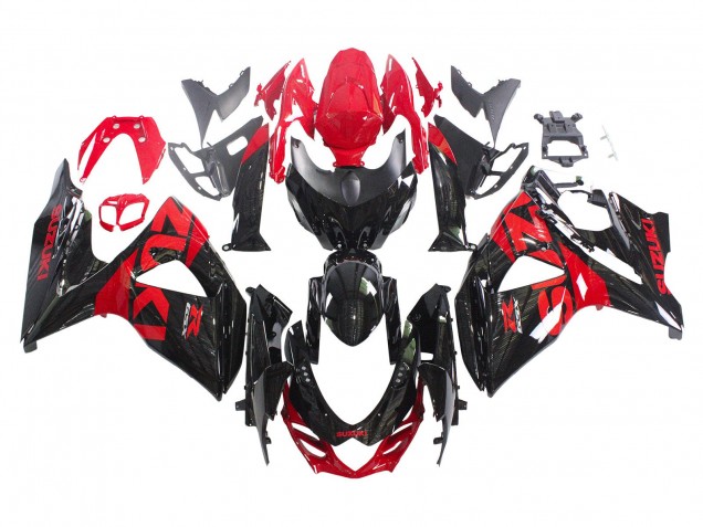 2009-2016 Suzuki GSXR 1000 Motorcycle Fairing Kits - Glossy Black Red Canada for Sale