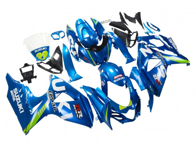2009-2016 Suzuki GSXR 1000 Motorcycle Fairings - Light Blue Green Motul 29 Ecstar Canada for Sale