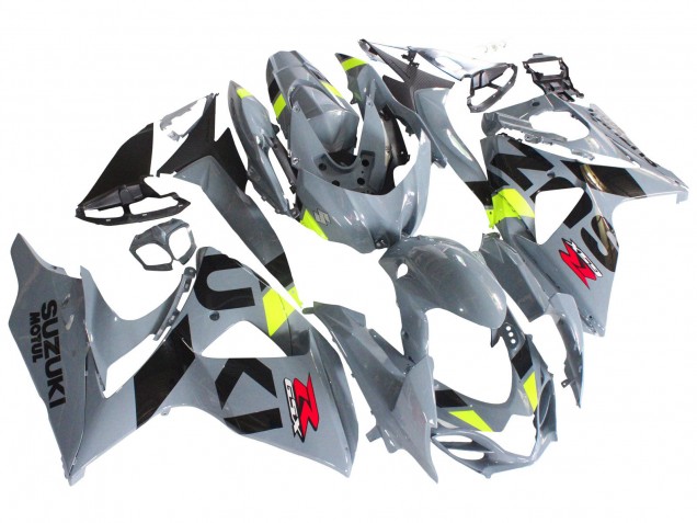 2009-2016 Suzuki GSXR 1000 Motorcycle Fairings - Grey Neon Yellow Black Motul Canada for Sale