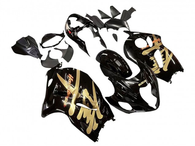 1996-2007 Suzuki GSXR 1300 Hayabusa Motorcycle Fairings - Glossy Black Gold Hayabusa Canada for Sale