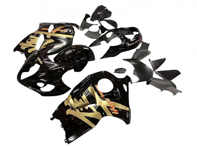 1996-2007 Suzuki GSXR 1300 Hayabusa Motorcycle Fairings - Glossy Black Gold Hayabusa Canada for Sale