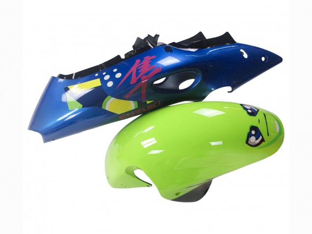 1996-2007 Suzuki GSXR 1300 Hayabusa Motorcycle Fairings - Blue Green Shark 46 Canada for Sale