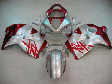 1996-2007 Suzuki GSXR 1300 Hayabusa Motorcycle Fairings - Silver Red Hayabusa Canada for Sale