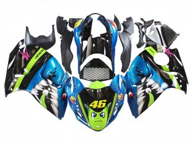 2008-2020 Blue Green Black Shark 46 Suzuki GSXR 1300 Hayabusa Motorcycle Fairings Canada for Sale