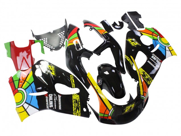 1996-2000 Suzuki GSXR 600 / GSXR 750 Motorcycle Fairings - Black Multicolor 27 Canada for Sale