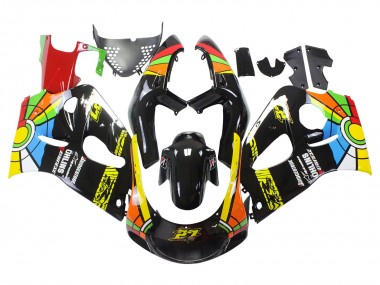 1996-2000 Suzuki GSXR 600 / GSXR 750 Motorcycle Fairings - Black Multicolor 27 Canada for Sale