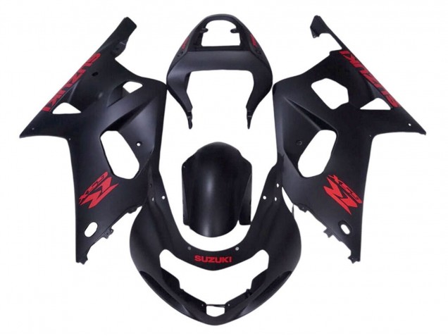 2001-2003 Suzuki GSXR 600 / GSXR 750 Motorcycle Fairings - Matte Black Red Canada for Sale