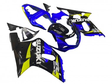 2001-2003 Suzuki GSXR 600 / GSXR 750 Motorcycle Fairings - Blue Yellow Glossy Black Canada for Sale