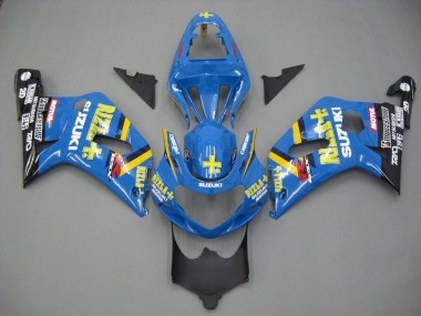2001-2003 Suzuki GSXR 600 / GSXR 750 Motorcycle Fairings - Blue Yellow Black Motul Rizla Canada for Sale