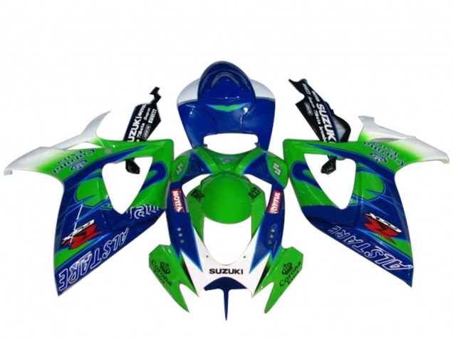 2004-2005 Suzuki GSXR 600 / GSXR 750 Motorcycle Fairings - White Blue Green Canada for Sale