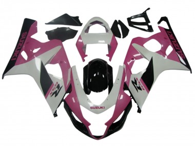 2004-2005 Suzuki GSXR 600 / GSXR 750 Motorcycle Fairings - White Pink Black Canada for Sale