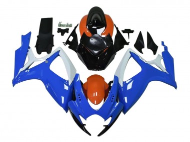 2004-2005 Suzuki GSXR 600 / GSXR 750 Motorcycle Fairings - White Blue Orange Black Canada for Sale