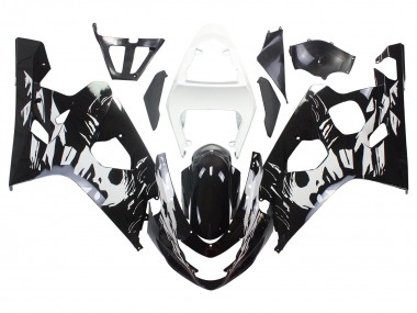 2004-2005 Suzuki GSXR 600 / GSXR 750 Motorcycle Fairing - White Black Canada for Sale