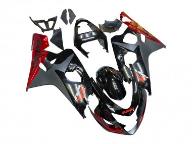 2004-2005 Suzuki GSXR 600 / GSXR 750 Motorcycle Fairings - Black Grey Red Canada for Sale