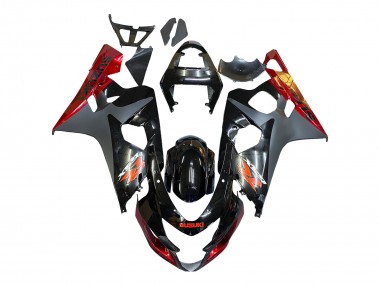 2004-2005 Suzuki GSXR 600 / GSXR 750 Motorcycle Fairings - Black Grey Red Canada for Sale