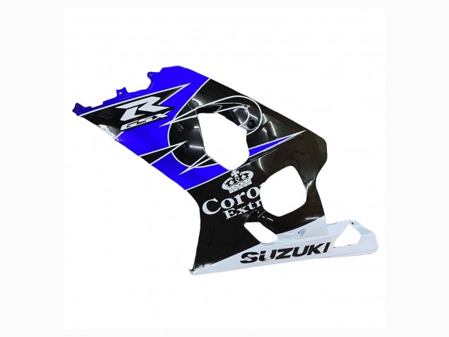 2004-2005 Suzuki GSXR 600 / GSXR 750 Motorcycle Fairing - White Blue Black Corona Motul Canada for Sale