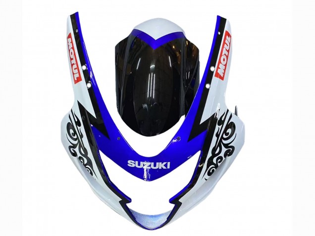 2004-2005 Suzuki GSXR 600 / GSXR 750 Motorcycle Fairing - White Blue Black Corona Motul Canada for Sale