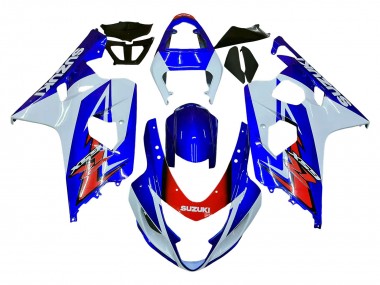 2004-2005 Suzuki GSXR 600 / GSXR 750 Motorcycle Fairing - White Blue Red Canada for Sale