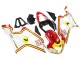 2004-2005 Suzuki GSXR 600 / GSXR 750 Motorcycle Fairings - White Red Yellow Michelin Texaon Heron 7 Canada for Sale