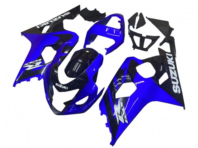 2004-2005 Suzuki GSXR 600 / GSXR 750 Motorcycle Fairings - Blue Black White Decal Canada for Sale