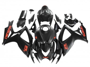 2004-2005 Suzuki GSXR 600 / GSXR 750 Motorcycle Fairings - Matte Black Red Decal Canada for Sale