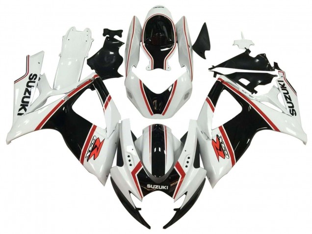 2006-2007 Suzuki GSXR 600 / GSXR 750 Motorcycle Fairing - White Black Red Canada for Sale