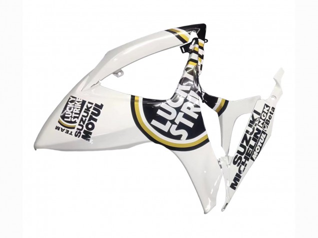 2006-2007 Suzuki GSXR 600 / GSXR 750 Motorcycle Fairings - White Black Lucky Strike Motul Canada for Sale