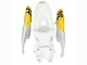 2006-2007 Suzuki GSXR 600 / GSXR 750 Motorcycle Fairings - White Red Yellow Motul Canada for Sale