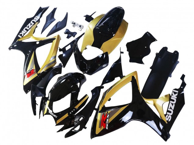 2006-2007 Suzuki GSXR 600 / GSXR 750 Motorcycle Fairings - Gold Glossy Black Red Canada for Sale