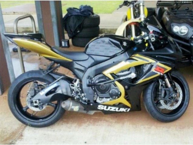 2006-2007 Suzuki GSXR 600 / GSXR 750 Motorcycle Fairings - Gold Glossy Black Red Canada for Sale