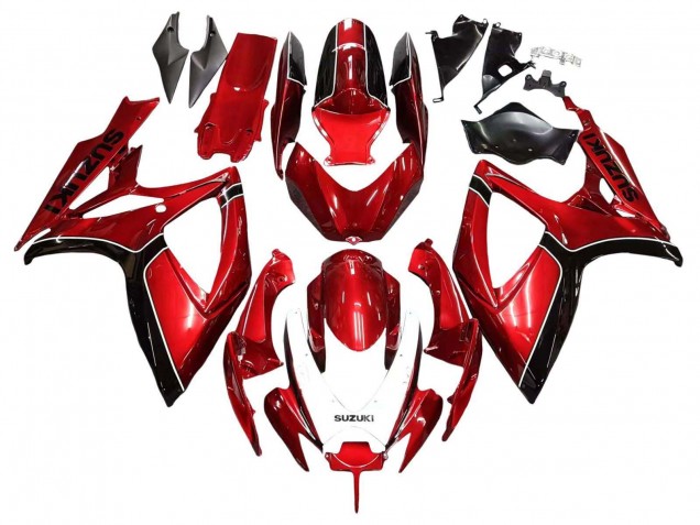 2006-2007 Suzuki GSXR 600 / GSXR 750 Motorcycle Fairings - Red Black Canada for Sale
