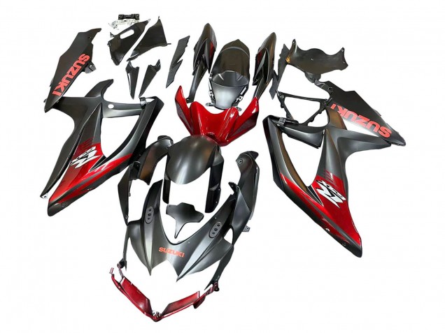 2008-2010 Suzuki GSXR 600 / GSXR 750 Motorcycle Fairings - Matte Black Red Canada for Sale