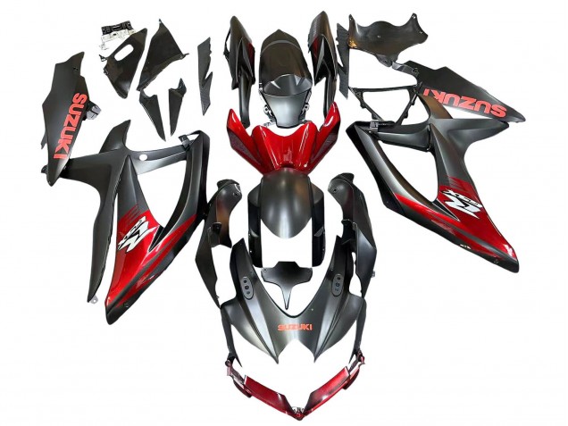 2008-2010 Suzuki GSXR 600 / GSXR 750 Motorcycle Fairings - Matte Black Red Canada for Sale