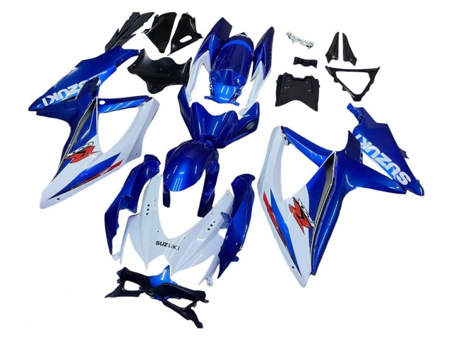 2008-2010 Suzuki GSXR 600 / GSXR 750 Motorcycle Fairing Kits - Blue White Red Canada for Sale