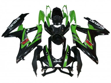 2008-2010 Suzuki GSXR 600 / GSXR 750 Motorcycle Fairings - Green Glossy Black Canada for Sale