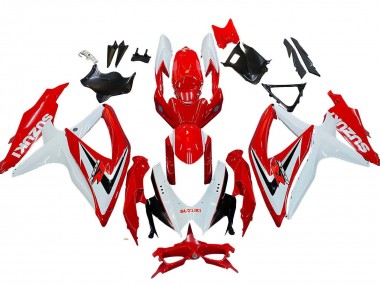 2008-2010 Suzuki GSXR 600 / GSXR 750 Motorcycle Fairings - White Red Black Canada for Sale