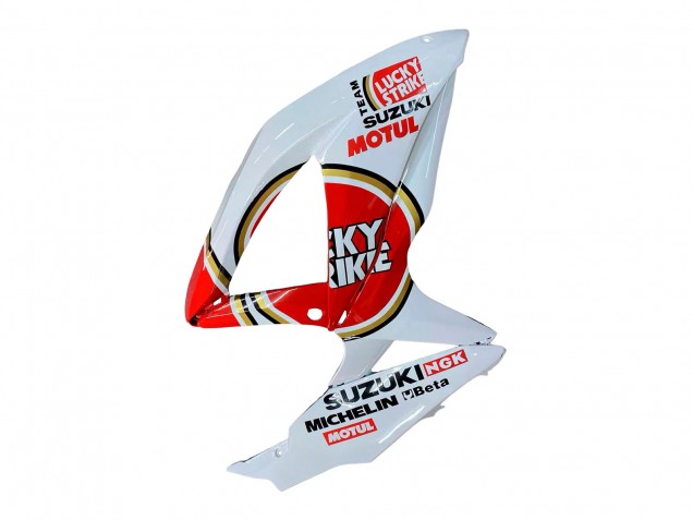 2008-2010 Suzuki GSXR 600 / GSXR 750 Motorcycle Fairings - White Red Motul Lucky Strike Canada for Sale