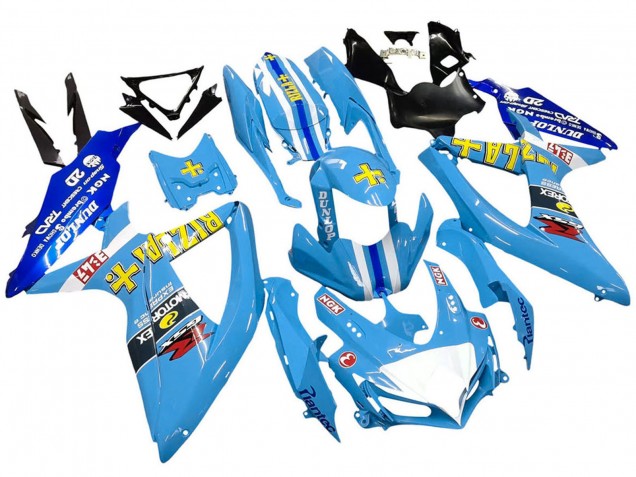 2008-2010 Suzuki GSXR 600 / GSXR 750 Motorcycle Fairings - Blue Yellow Rizla Canada for Sale