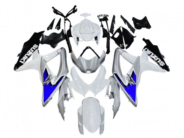 2008-2010 Suzuki GSXR 600 / GSXR 750 Motorcycle Fairings - White Silver Blue Black Canada for Sale