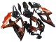 2008-2010 Suzuki GSXR 600 / GSXR 750 Motorcycle Fairings - Glossy Black Orange Flame Canada for Sale