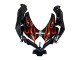 2008-2010 Suzuki GSXR 600 / GSXR 750 Motorcycle Fairings - Glossy Black Orange Flame Canada for Sale