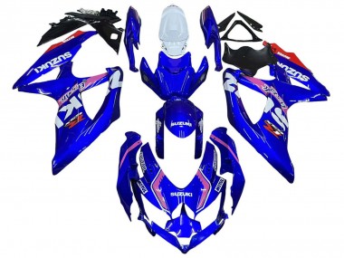 2008-2010 Suzuki GSXR 600 / GSXR 750 Motorcycle Fairings - White Blue Pink Ecstar Motul Canada for Sale