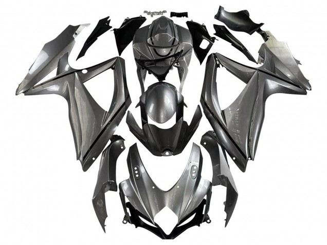 2008-2010 Suzuki GSXR 600 / GSXR 750 Motorcycle Fairings - Matte Grey Black Canada for Sale