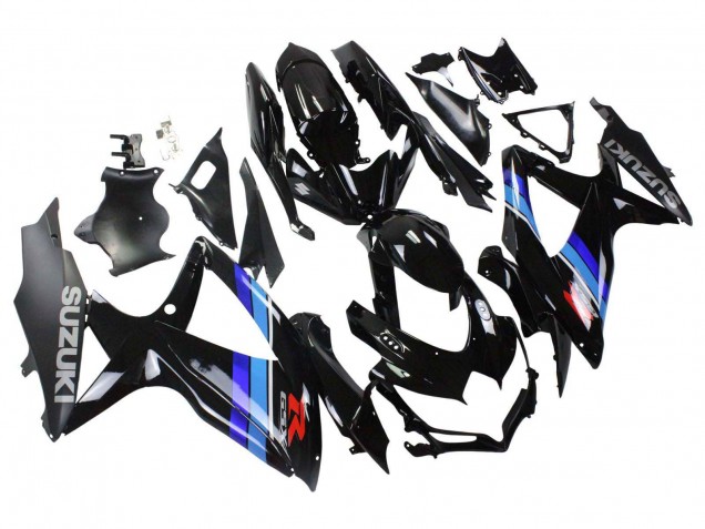 2008-2010 Suzuki GSXR 600 / GSXR 750 Motorcycle Fairings - Glossy Black Blue Canada for Sale