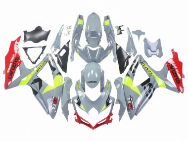 2008-2010 Suzuki GSXR 600 / GSXR 750 Motorcycle Fairings - Grey Yellow Red Canada for Sale